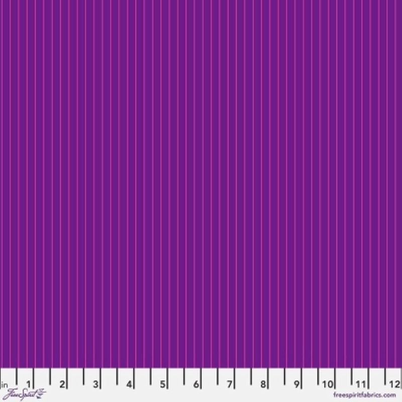 Tiny Stripes Aster Purple Tula Pink Free Spirit Cotton Fabric