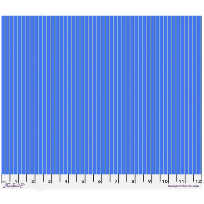 Tiny Stripes Clarity Blue Tula Pink Free Spirit Cotton Fabric