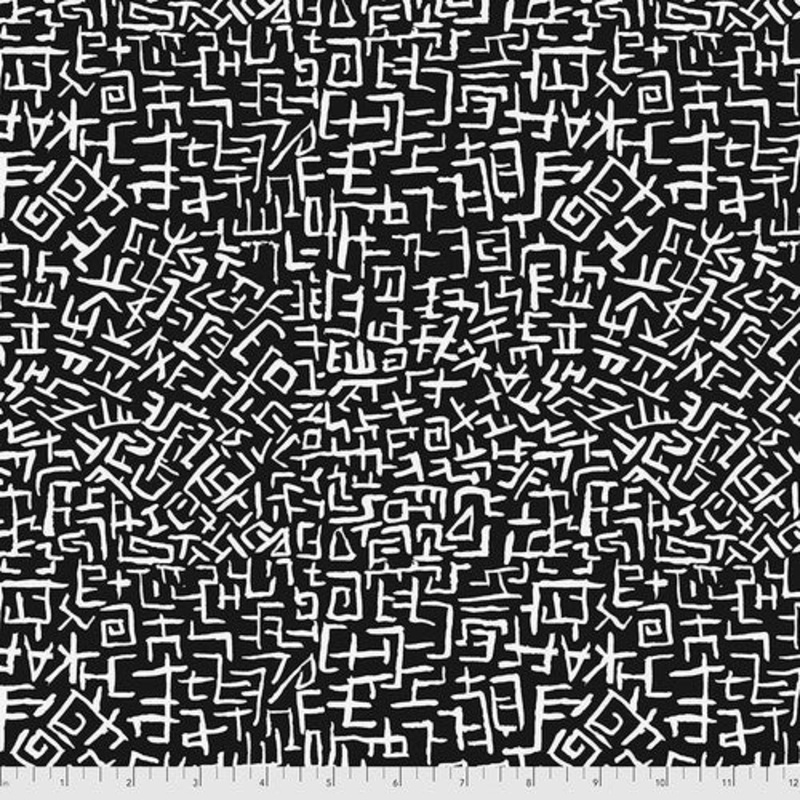 Amaze Black Brandon Mably Stash Kaffe Fassett Collective Free Spirit Free Spirit Cotton Fabric  FS-PWBM078.BLACK