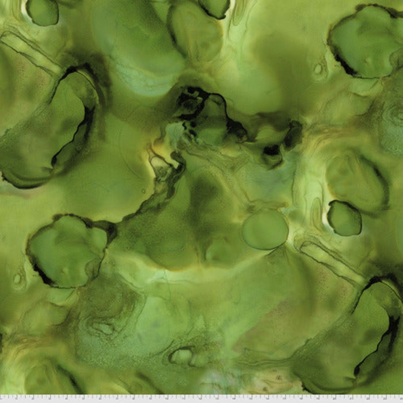 Alchemy Elixir Green Tim Holtz Eclectic Elements Free Spirit Cotton Fabric FS-PWTH177.ELIXIR