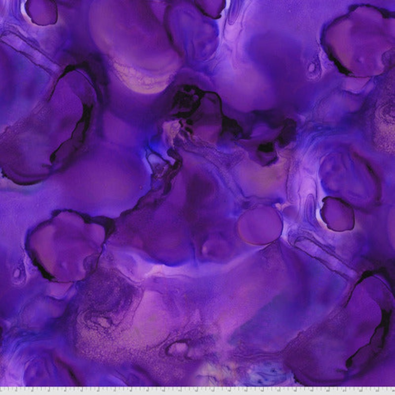 Alchemy Opulent Purple Blue Tim Holtz Eclectic Elements Free Spirit Cotton Fabric FS-PWTH177.OPULENT