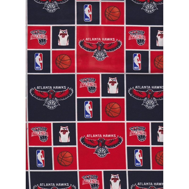 Atlanta Hawks NBA Basketball Camelot Fabrics Cotton Fabric
