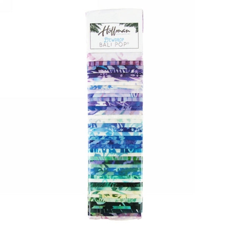 Dewdrop Bali Pops 2.5" Strips Hoffman Batik Cotton Fabric