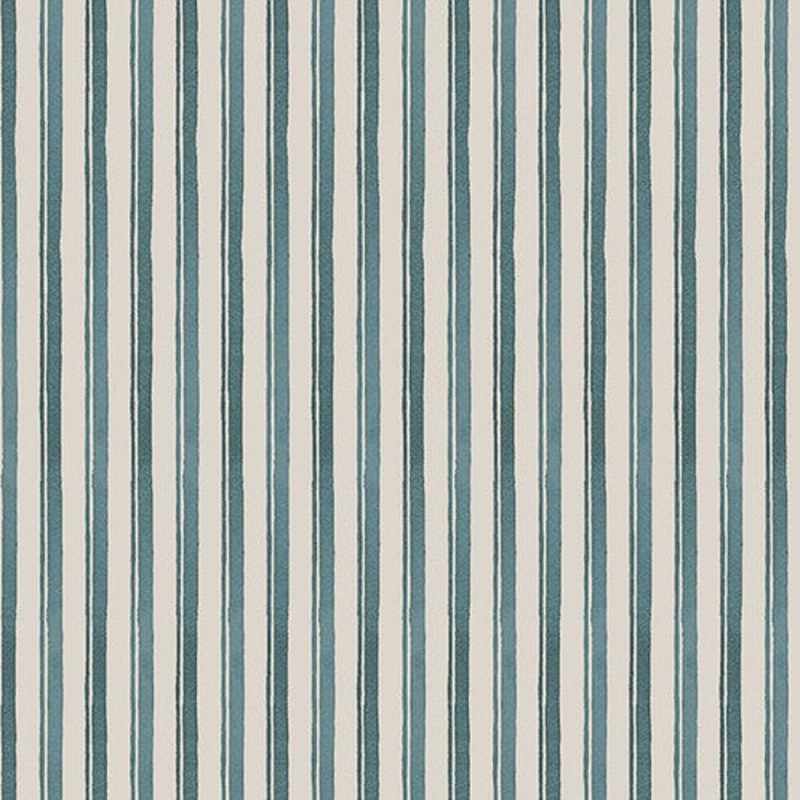 A Beautiful Day Stripe Beige Navy Blue Dawn Rosengren Henry Glass Cotton Fabric