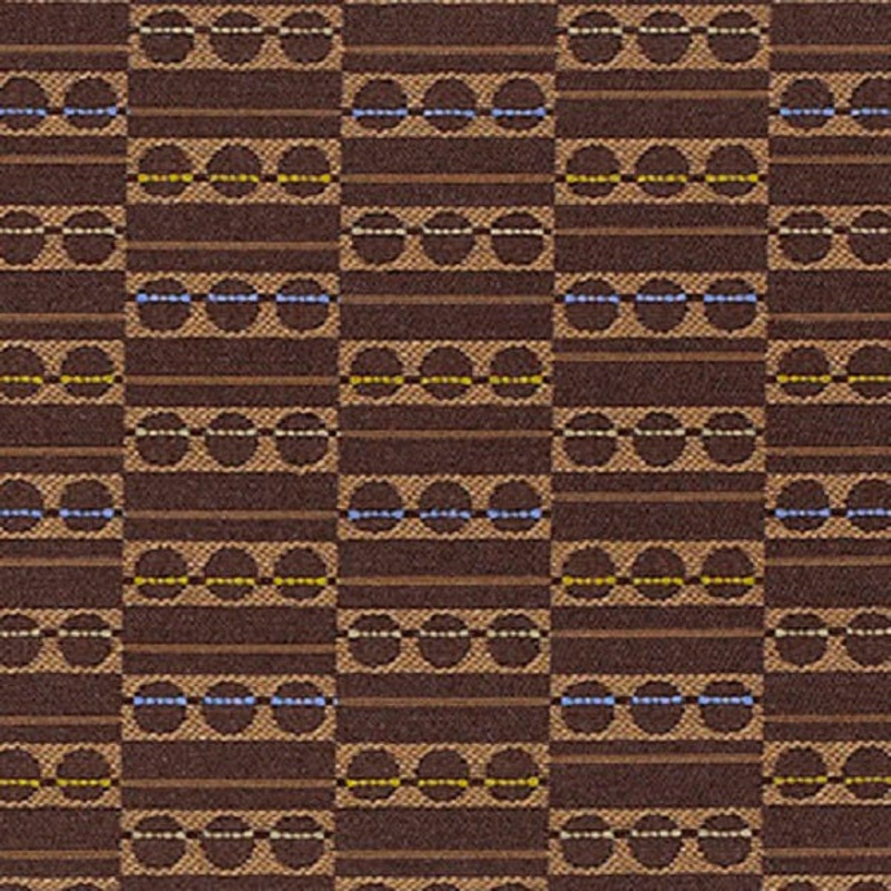 Remnant of Momentum Focal Chocolate Upholstery Fabric