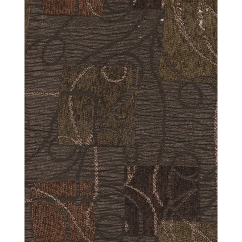 Aftershock Tuscany Geometric Design Brown Upholstery Fabric