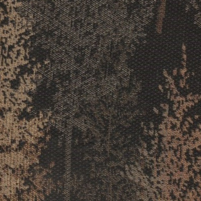 Cabin Night Foliage Design Brown Upholstery Fabric