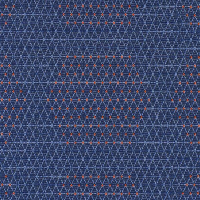 Sunbrella Dot Structure Blue And Orange Outdoor Blue Upholstery Fabric