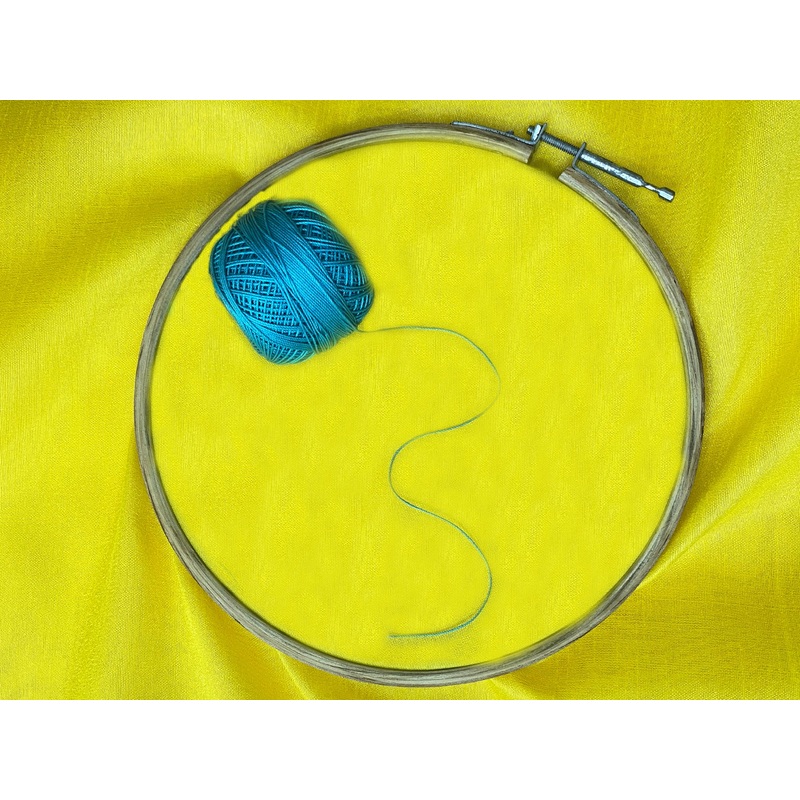 Yellow Plain Bangalore Raw Silk Fabric