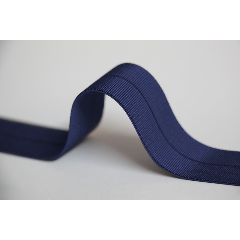 24mm Stretch Fold-Over Binding - Navy