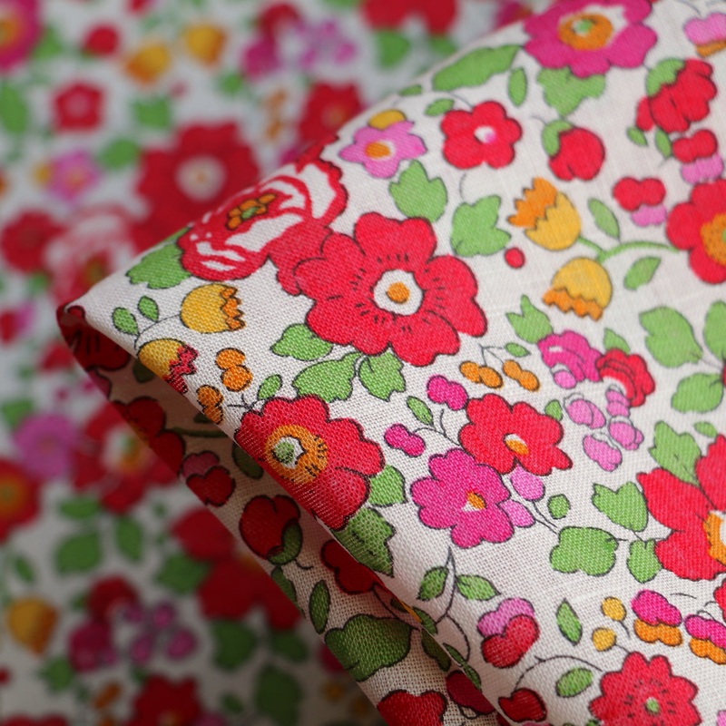 Betsy Red/Pink - Liberty Sycamore Linen