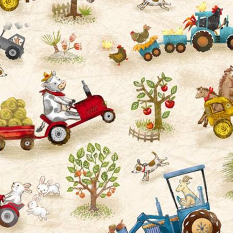 60" Wide Funny Farm Cuddle