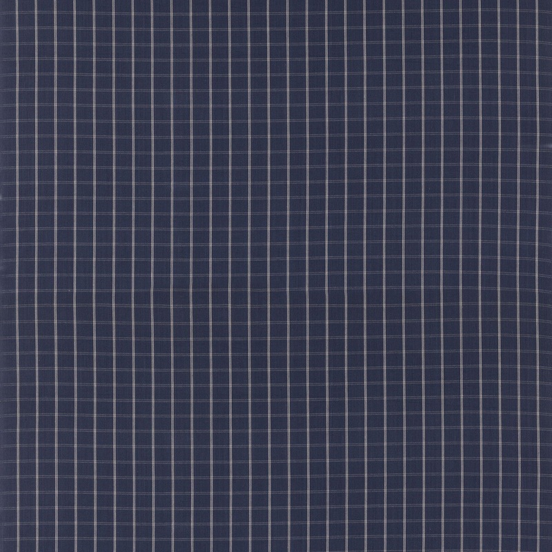 Mulberry Compass Check Indigo Fabric