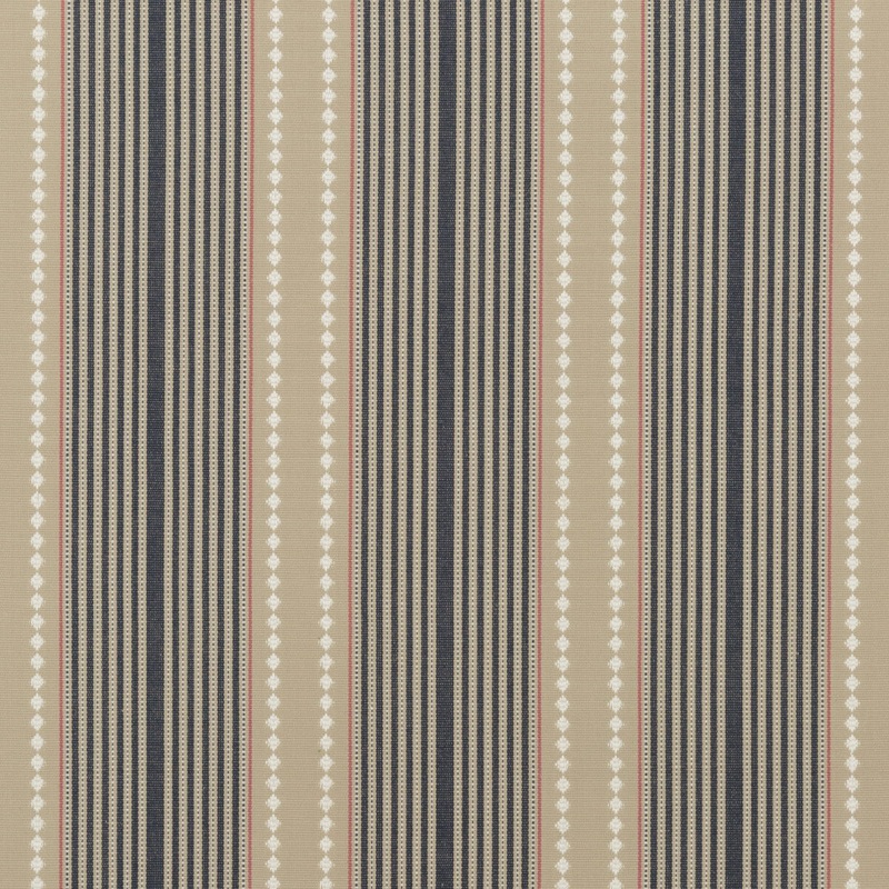 Mulberry Brighton Stripe Indigo/Linen Fabric
