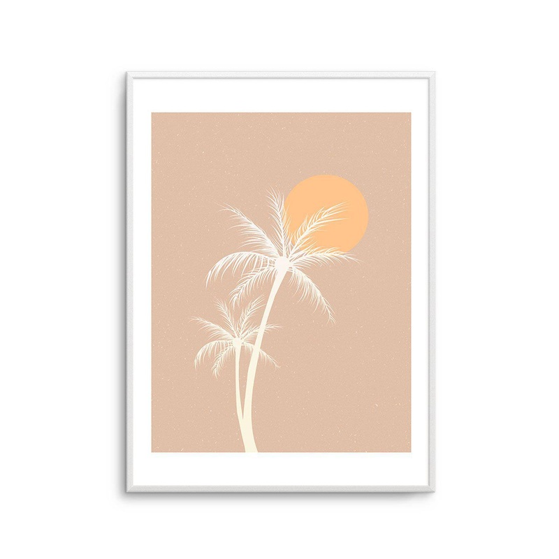 70s Sunset Palm Art Print