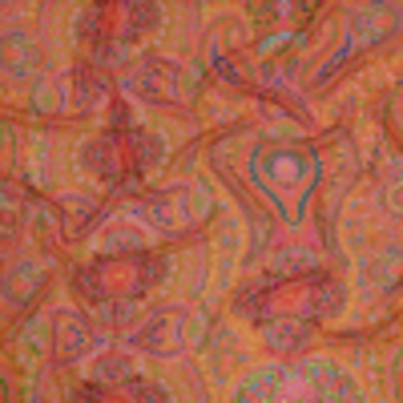 Viscose Georgette - Orange Paisley - Amsterdam Market Print - Mood Exclusive Gisele Collection