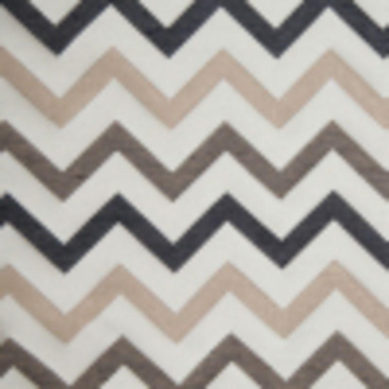 Beige/Black Bold Chevron Jacquard