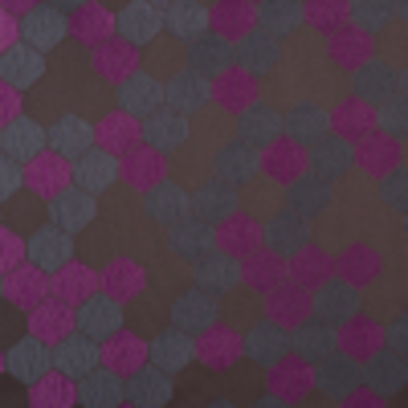 "Cells" Brown and Fuchsia Poly Brocade