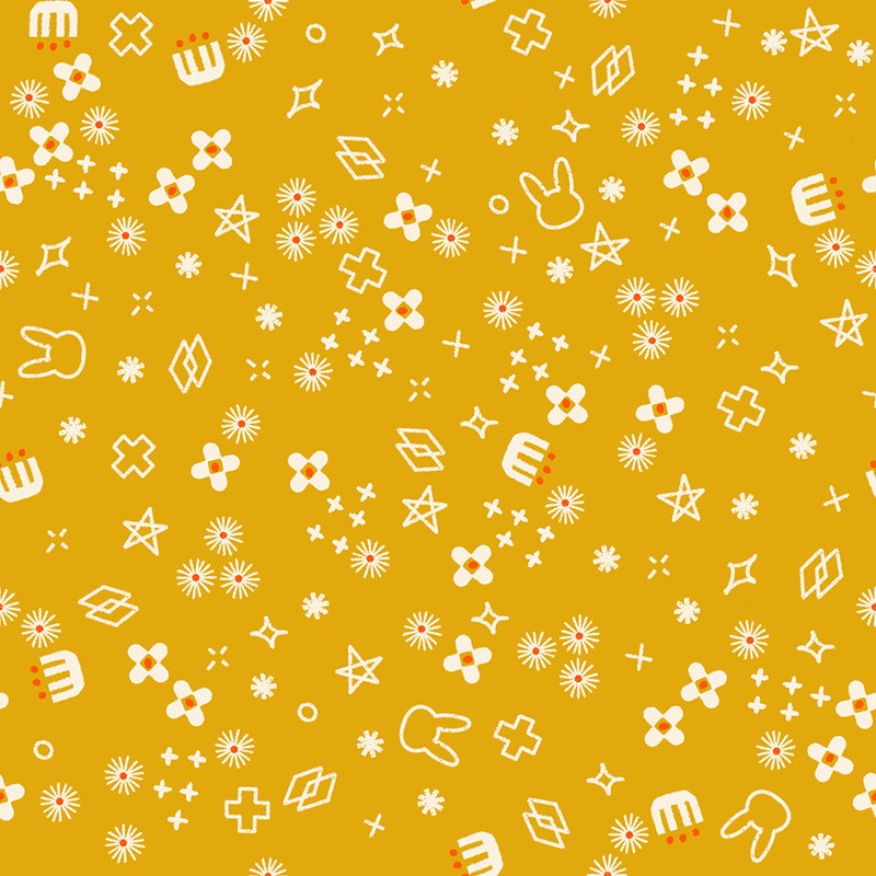 Woodland Park by Rashida Coleman Hale - Bunny Bloom Goldenrod RS1088 12