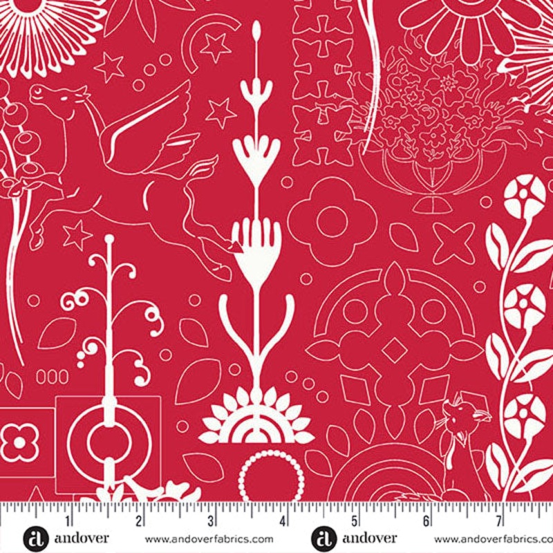 Sun Print 2025 by Alison Glass - Cardinal Cameo A-1319-R
