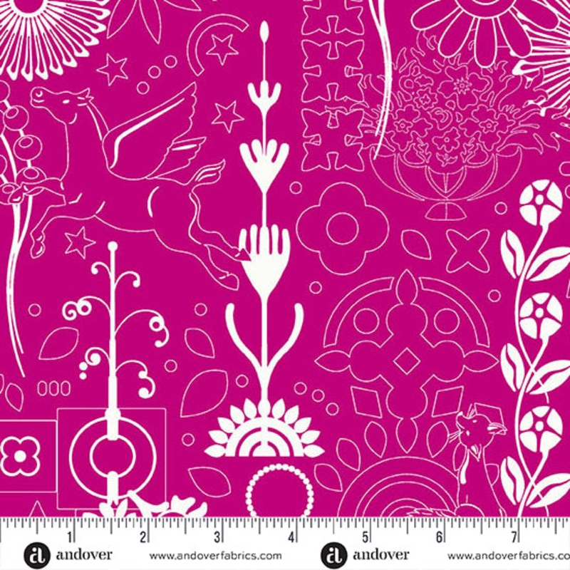 Sun Print 2025 by Alison Glass - Pomegranate Cameo A-1319-E