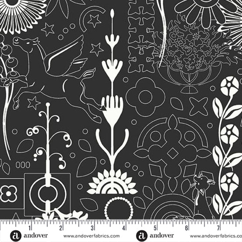 Sun Print 2025 by Alison Glass - Raven Cameo A-1319-K