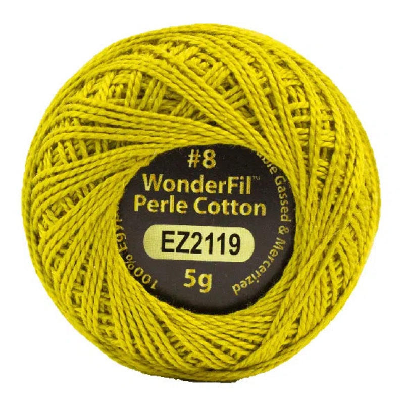 Eleganza Perle Cotton #8 - Alison Glass - EL5G-2119  Chartreuse