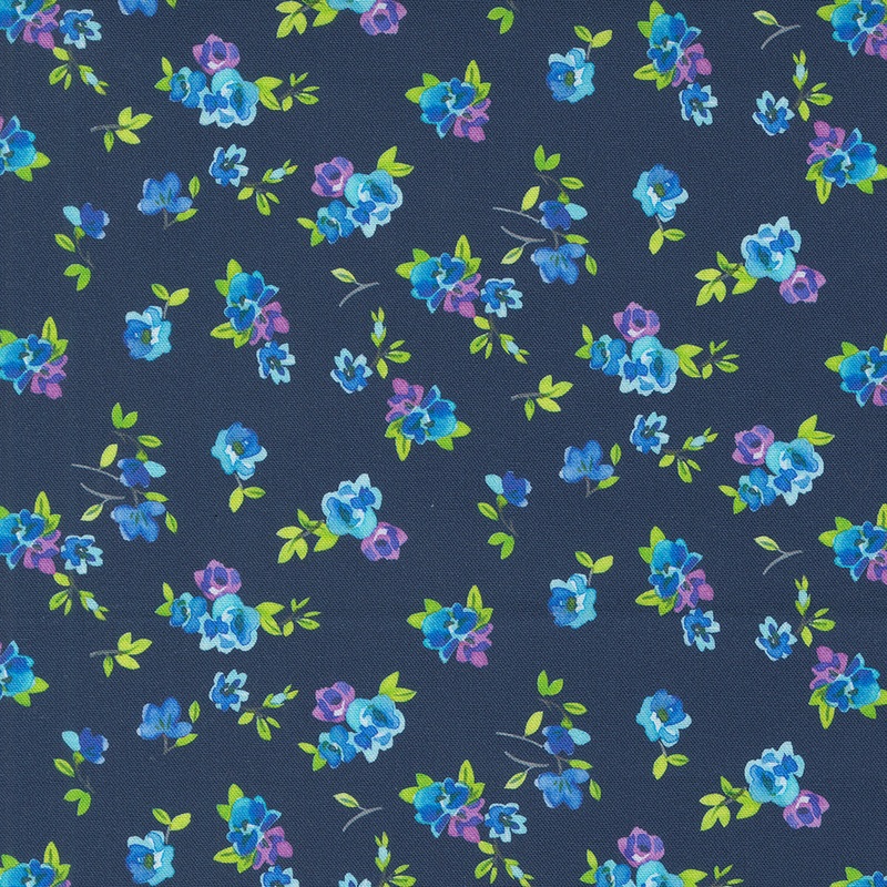Flower Patches by Amarylis Henderson : Vintage Chintz Midnight 21828 21