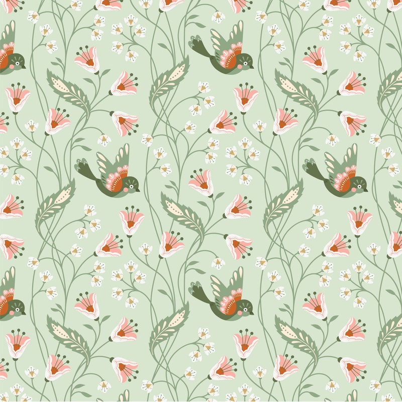 Vintage Charm by Dots & Glory : Birdie Turquoise 227680
