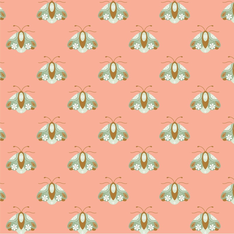Vintage Charm by Dots & Glory : Little Moth Coral 227682