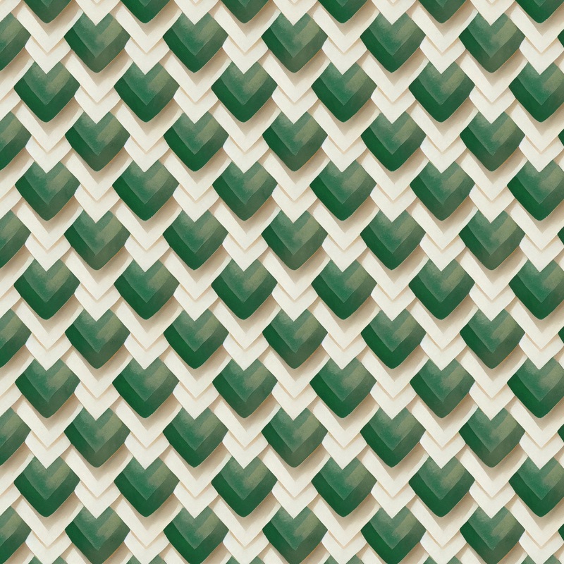 Bali Dreams by Penn Gray Design: Diamonds Green 227836
