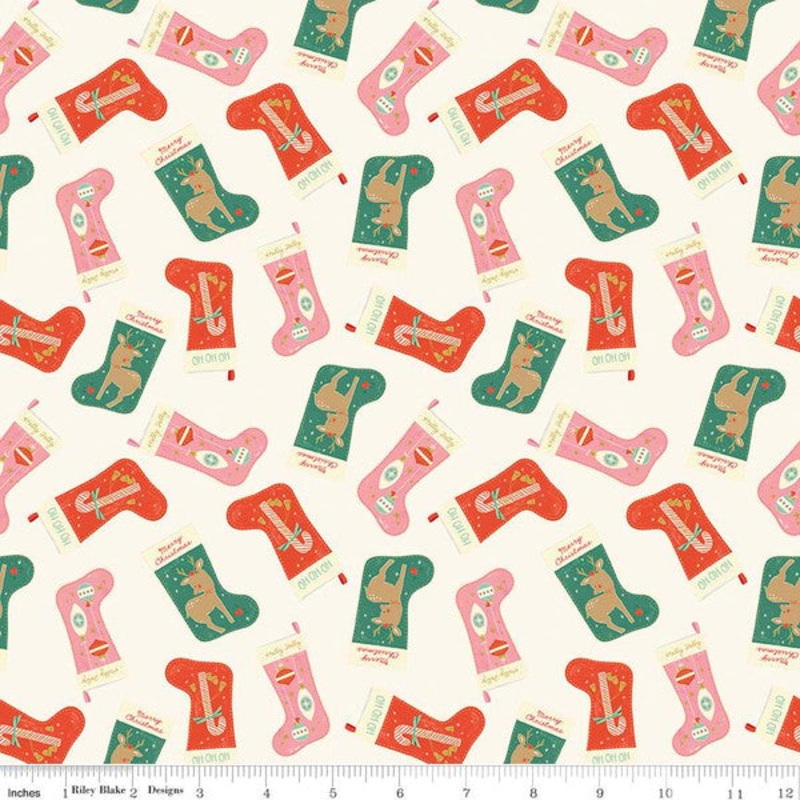 Holiday Cheer by My Minds Eye : Stockings Cream