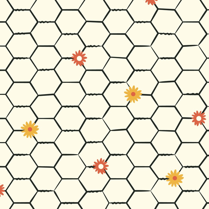 Homestead Haven by Shelby Warwood: Floral Chicken Wire Ivory 227920