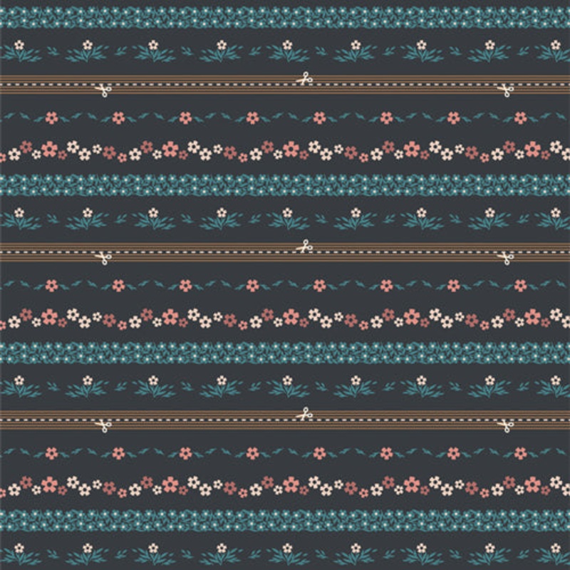 Art Gallery 2.5 Edition/ Binding:  Ditsy Chain Bound Midnight BIN25115