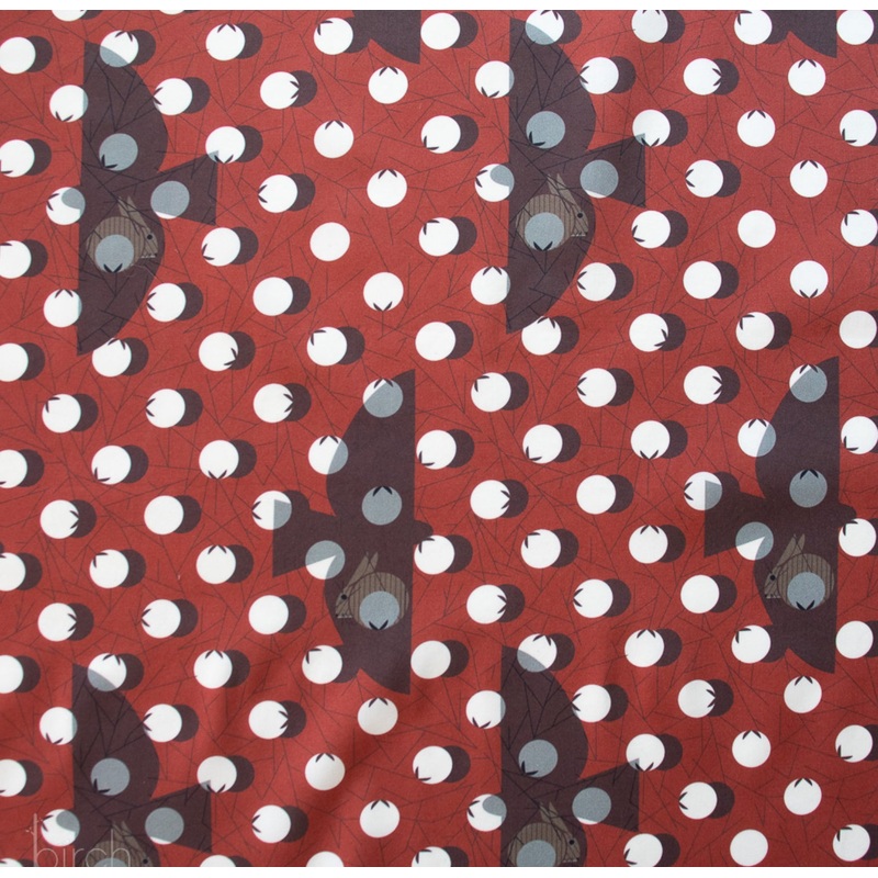 Charley Harper Harvest Vol. 3  Cottontail in Cotton Field Poplin CH- 422