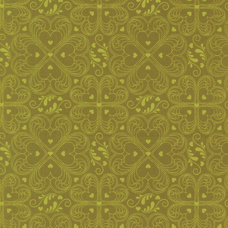 Legendary Love by Sarah Thomas of Sariditty : Valentine Damask Avocado 45054 17