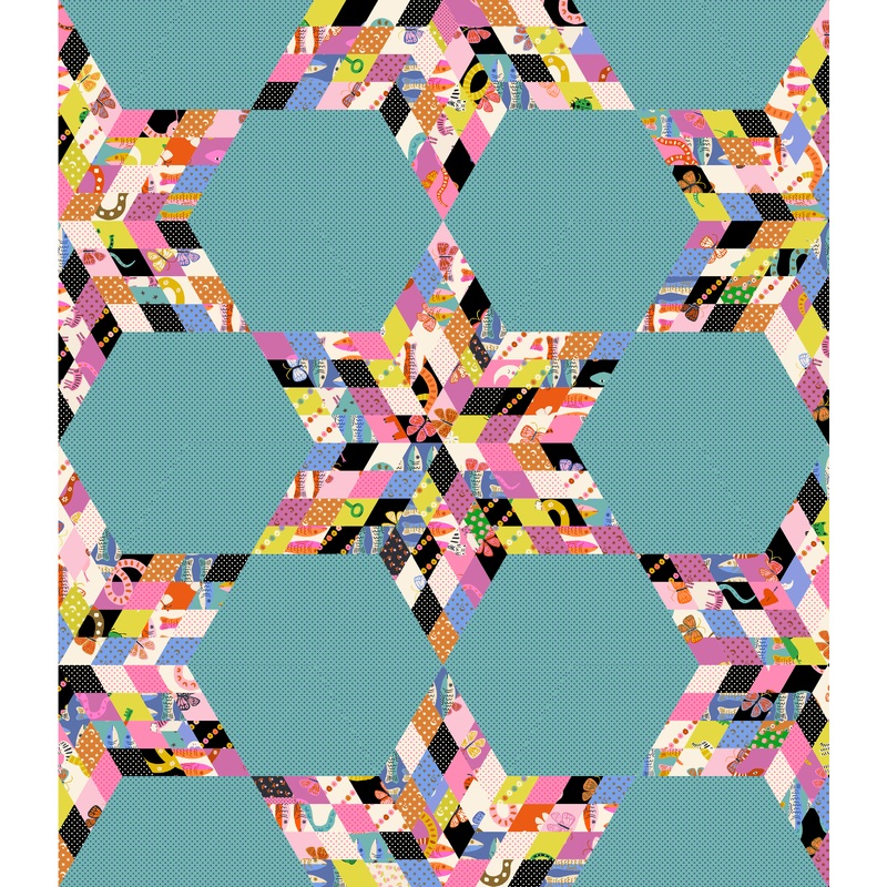 Ooh Lucky Lucky by Alexia Marcelle Abegg : Hexi Stars Quilt Kit