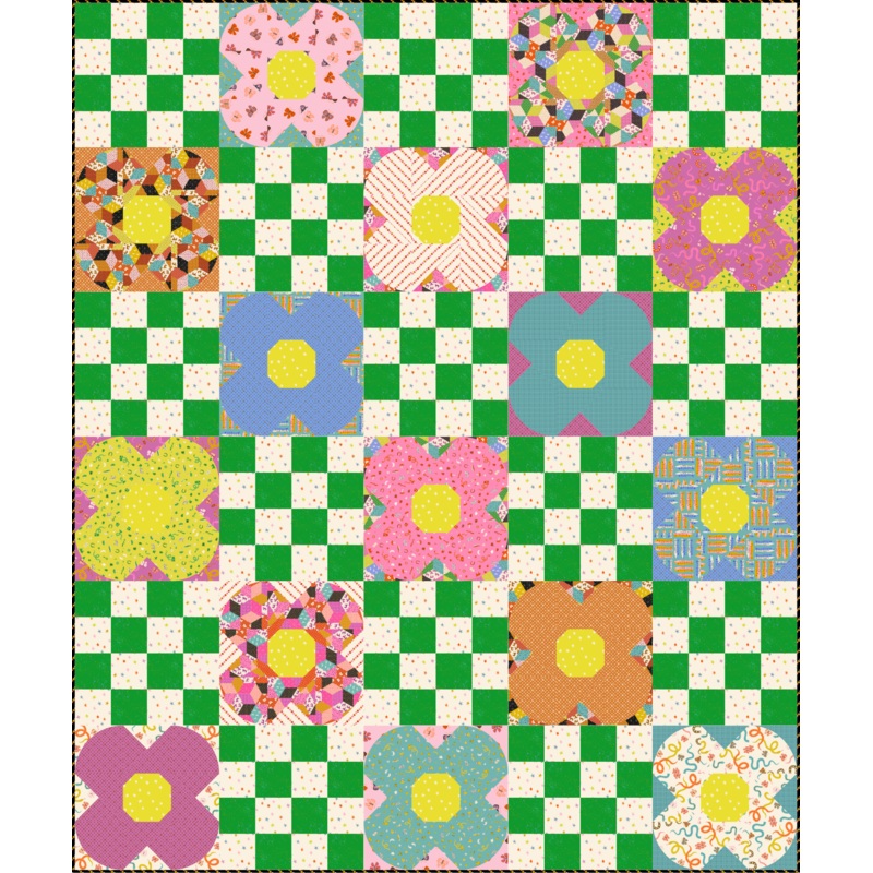 Ooh Lucky Lucky by Alexia Marcelle Abegg : Popping Posies Quilt Kit