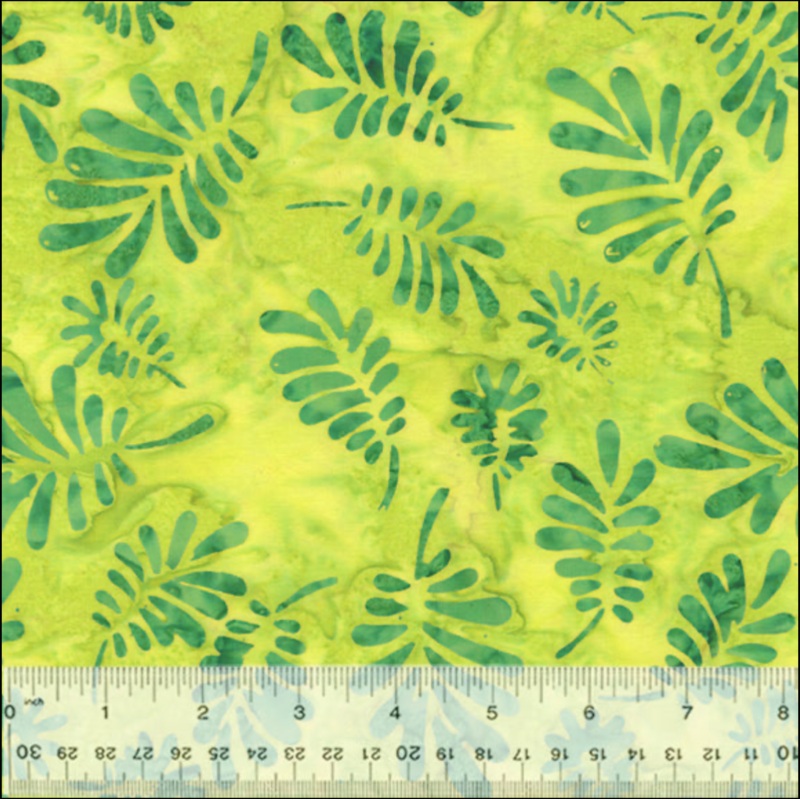 Splendor Quiltessentials 7 Batiks by Anthology Fabrics :  Palms Green 447Q-2