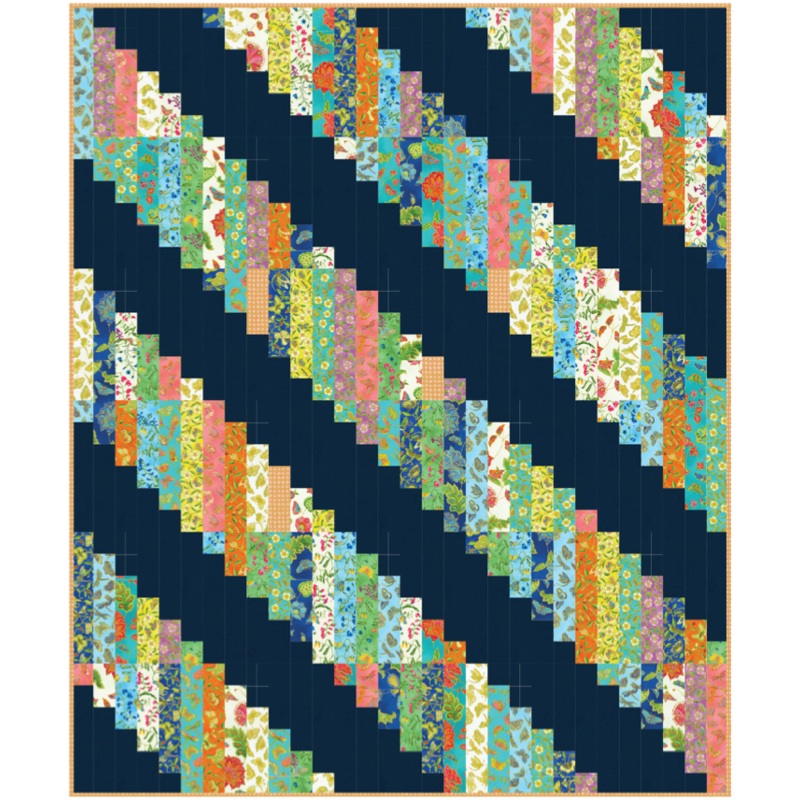 The Luna Quilt Kit with Robert Kaufman Parvaneh's Butterflies by Parvaneh Holloway