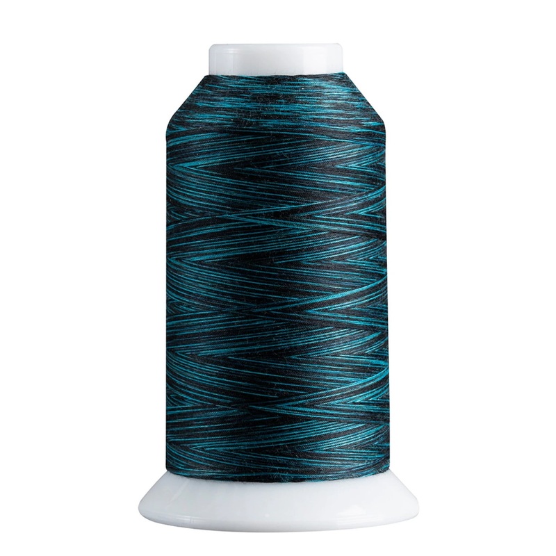 Superior Spirit 40wt Polyester 1650yd Variegated Thread Teal Black # 242-02-807 - Special Order