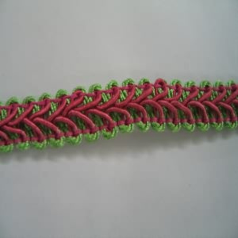 1/2" Gimp Fuchsia/Lime IR1901
