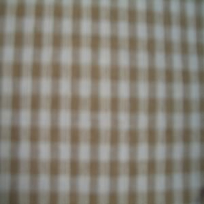 54" Check Khaki and Cream