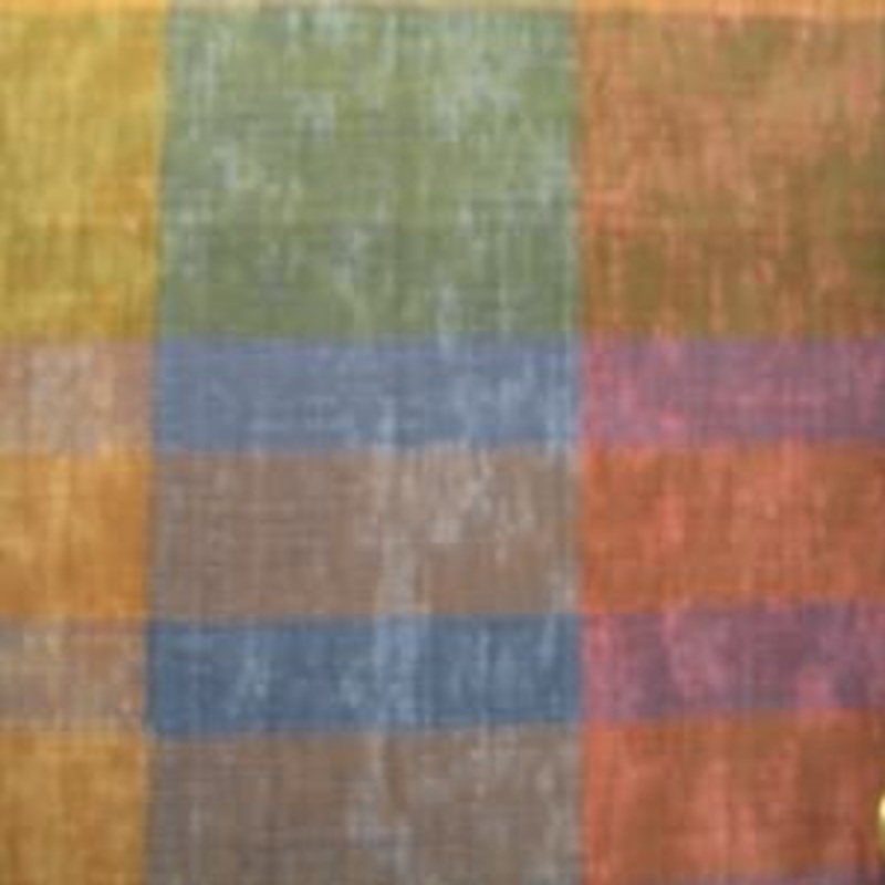 54" Plaid Green, Gold, Rust and Blue