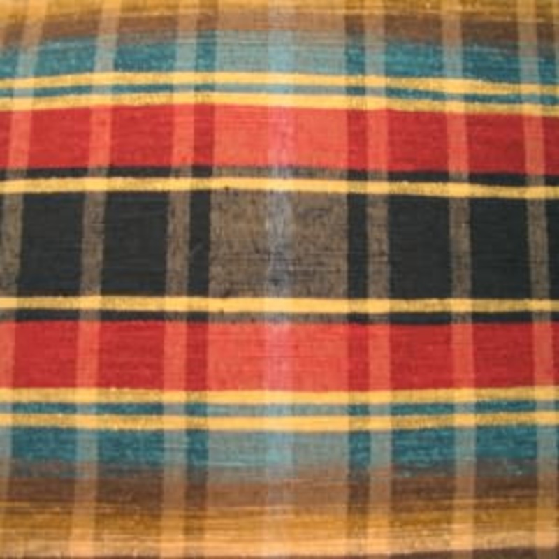 54" Plaid Rust, Tan, Turquoise and Black