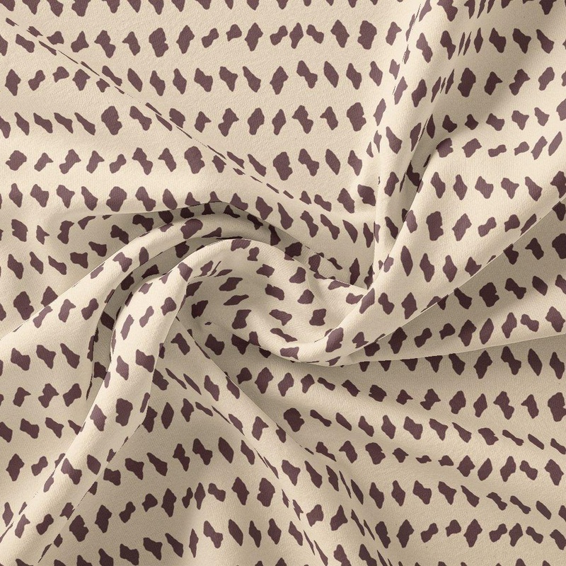 Brown Stones Digital Printed Fabric - Pure Chiffon