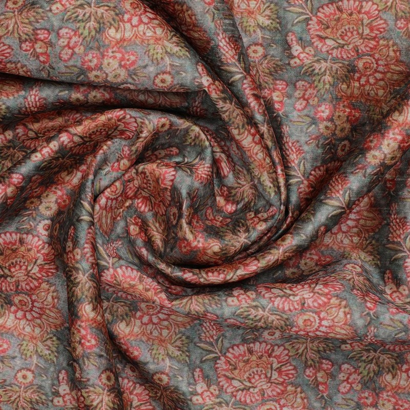 Colorful Floral Dabu Digital Printed Fabrics