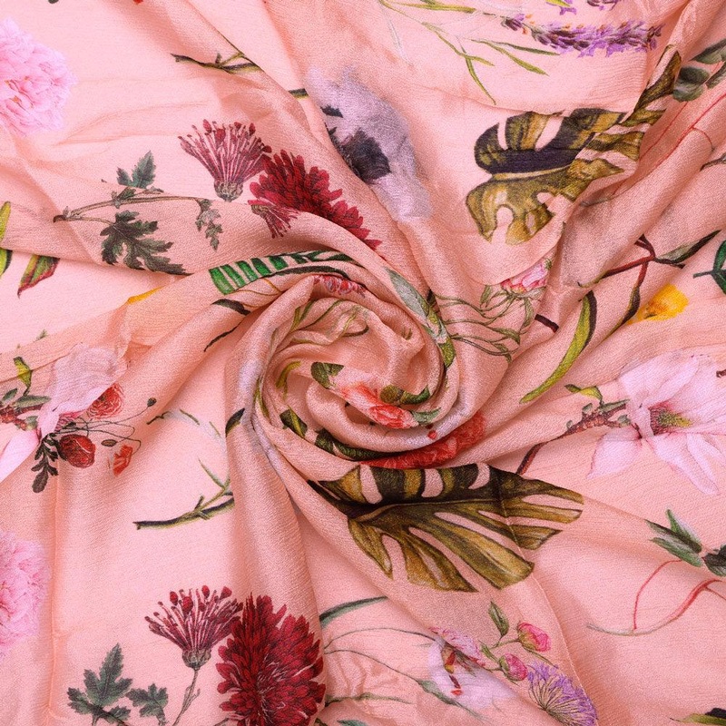 Tropical Flowers Digital Printed Fabric