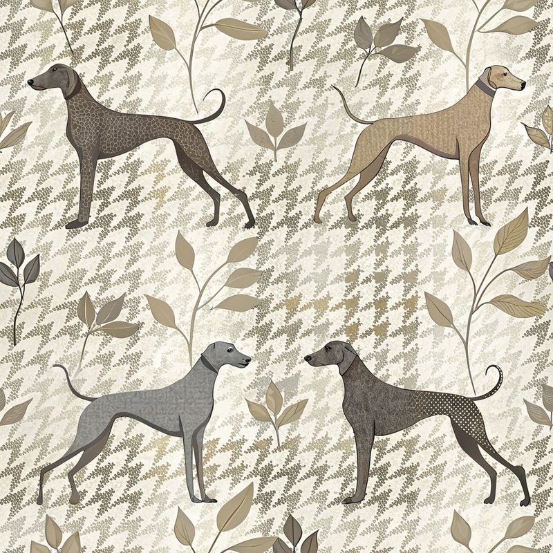 Neutral Houndstooth Pattern 8 Quilting Cotton Fabric