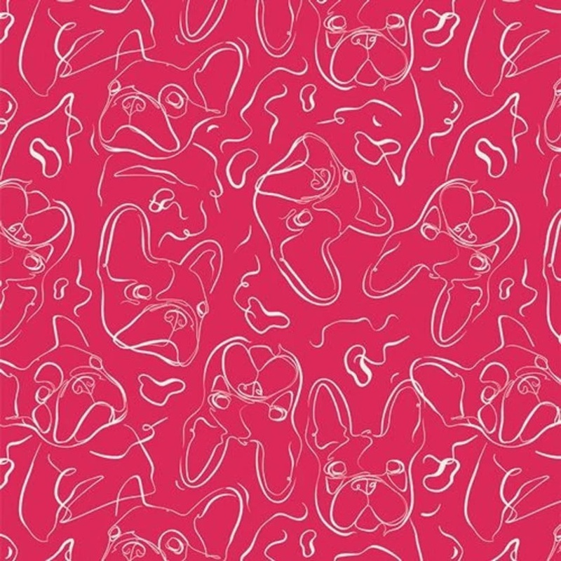 Art Gallery Fabrics Periwinkle Frenchie Vivid PWK-68807
